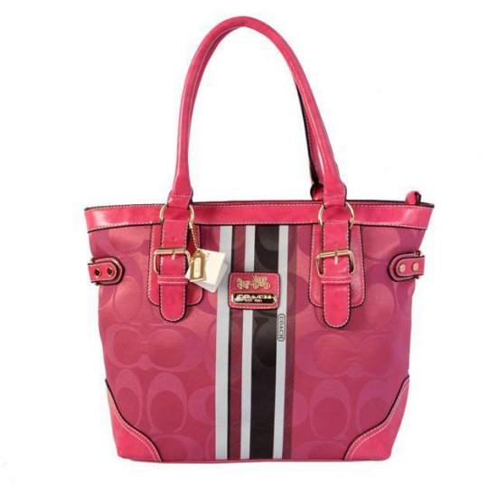 Coach In Signature Medium Pink Totes BEZ - Click Image to Close